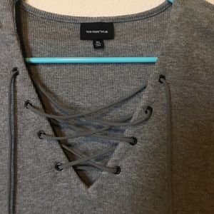 XL lace up long sleeve